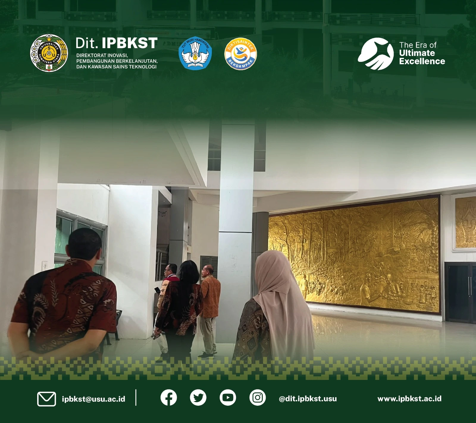 Peninjauan Lokasi - Bapak Ginda P.Siregar ( Asisten Deputi Ekonomi Bisnis Wirausaha - Kementrian UMKM ) Dalam Rangka Koordinasi Persiapan Bursa Wirausaha Unggulan